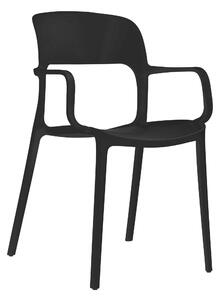 MebleMWM Krzesła ażurowe SAHA 3890 | Czarny | 4 sztuki