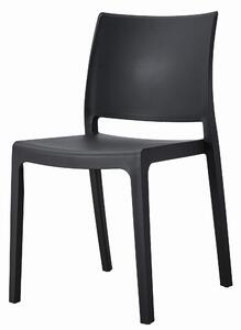MebleMWM Krzesła z polipropylenu KLEM 3886 | Czarny | 4 sztuki