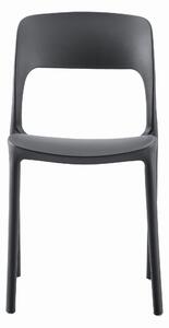 MebleMWM Krzesła z polipropylenu IPOS 3884 | Czarny | 4 sztuki