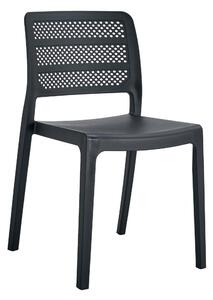 MebleMWM Krzesła ażurowe PAGI 3889 | Czarny | 4 sztuki