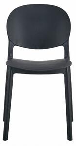 MebleMWM Krzesła z polipropylenu RAWA 3878 | Czarny | 4 sztuki