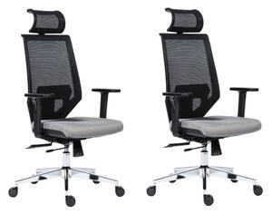 Krzesło obrotowe EDGE szare ANTARES 90209010 - 2 sztuki