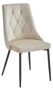 MebleMWM Krzesła tapicerowane IMOLA 3875 | Welur | Beżowy | 4 sztuki
