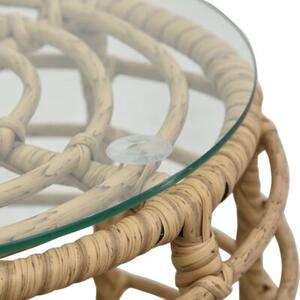 Zestaw Mebli Ogrodowych Bistro Z Poduszkami 3-Częściowy Rattan Na Taras Balkon Ogród