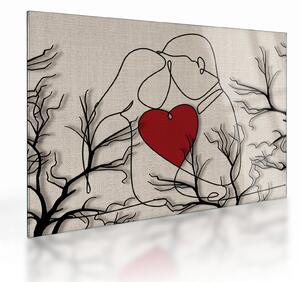 Obraz na szkle - Zakochana para (70x50 cm)