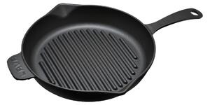 Patelnia grillowa z wbudowaną rączką Ø 28 cm, żeliwna, czarna LAVA METAL LVECOGT28