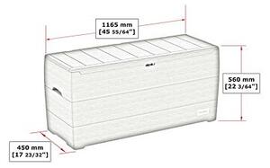 Durabox Plastikowy ogrodowy pojemnik do przechowywania 270 l, 117 x 45 x 56 cm, antracyt DURAMAX 866