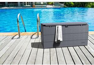 Durabox Plastikowy ogrodowy pojemnik do przechowywania 270 l, 117 x 45 x 56 cm, antracyt DURAMAX 866