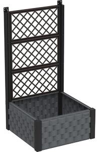 Kwietnik nadziemny 55 x 55 cm z trelażem, antracyt Duramax IDMFPGB006CG