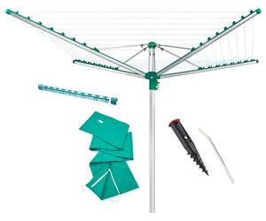 Linomatic Easy 400 Ogrodowa suszarka na pranie + Uchwyt mocujący + Pokrowiec ochronny + EasyClip LEI