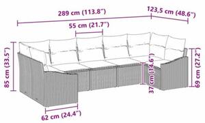 Zestaw Mebli Ogrodowych Komplet Wypoczynkowy Z Poduszkami 7-Częściowy Beżowy Rattan Na Taras Balkon Ogród
