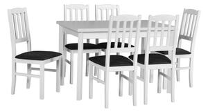 MebleMWM Zestaw stół MAX 5P + 6 krzeseł drewnianych BOS 3
