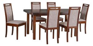MebleMWM Zestaw stół WENUS 5 + 6 krzeseł drewnianych ROMA 6