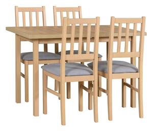 MebleMWM Zestaw stół MAX 10 + 4 krzesła drewniane BOS 4