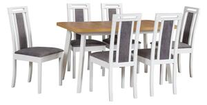 MebleMWM Zestaw stół MAX 8 + 6 krzeseł drewnianych ROMA 11