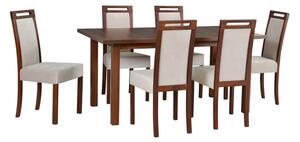 MebleMWM Zestaw stół MODENA 2 + 6 krzeseł drewnianych ROMA 5