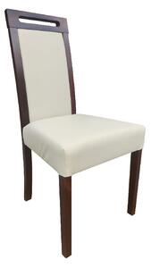 MebleMWM Krzesło drewniane ROMA 5 | Ekoskóra Soft 33 | Orzech | OUTLET