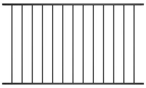 Panel ogrodzeniowy, kryta proszkowo stal, 1,7x1,25 m, czarny