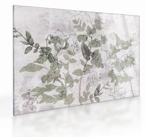 Obraz na szkle - Rośliny w gipsie (70x50 cm)