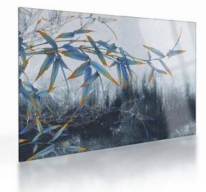Obraz na szkle - Bambus na ścianie (70x50 cm)