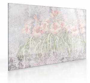 Obraz na szkle - Freska lilii (70x50 cm)