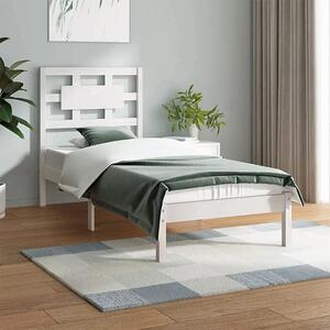 Białe jednoosobowe łóżko sosnowe 90x200 - Satori 3X