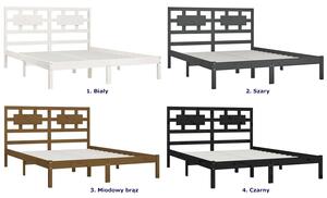 Białe dwuosobowe drewniane łóżko 160x200 - Satori 6X
