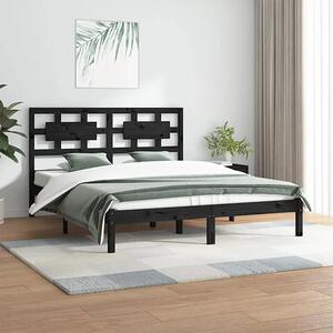 Czarne łóżko z drewna sosny 120x200 - Satori 4X