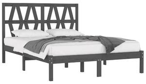 Szare sosnowe łóżko z zagłówkiem 120x200 - Yoko 4X