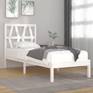 Białe jednoosobowe łóżko drewniane 90x200 - Yoko 3X
