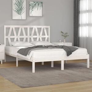 Białe skandynawskie łóżko z drewna 120x200 - Yoko 4X