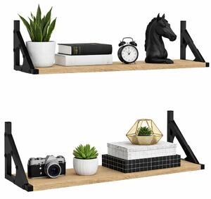 Zestaw dwóch półek 60 cm dąb sonoma D6-L15