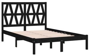 Czarne podwójne łóżko sosnowe 140x200 - Yoko 5X