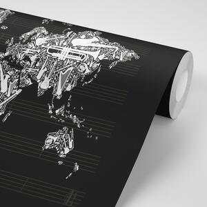 Tapeta muzyczna mapa świata