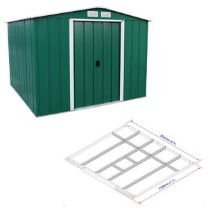 Titan Eco XL Domek ogrodowy 6,3 m² + profile podłogowe, zielony DURAMAX 60161 + 57112