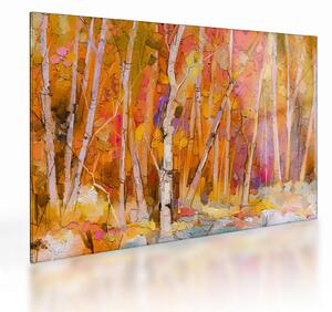 Obraz na szkle - Jesienny las (70x50 cm)