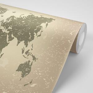 Samoprzylepna tapeta stara mapa świata na abstrakcyjnym tle