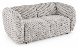 Popielata nowoczesna sofa z trójwymiarową tapicerką T4-T22