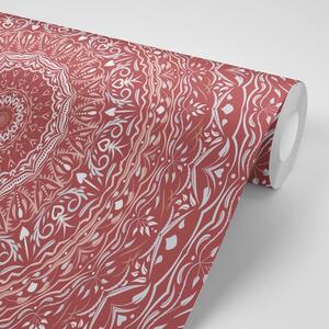 Samoprzylepna tapeta Mandala w vintage stylu w kolorze różowym