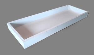 Taca prostokątna drewniana biała 40 x 14 cm Prodex 670700