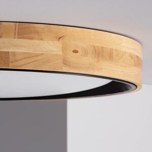 Plafon LED 31W Okrągły 60cm Naturalne Drewno 3 Barwy Świecenia CCT Abruzzo Vero Black