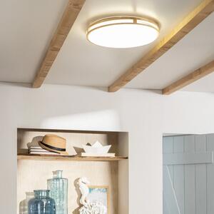 Plafon LED Abruzzo Sagio Okrągły 21W Naturalne Drewno 3 Barwy Świecenia CCT 40cm