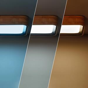 Plafon LED Abruzzo Mazza 16W Kwadratowy Naturalne Drewno 3 Barwy Świecenia CCT