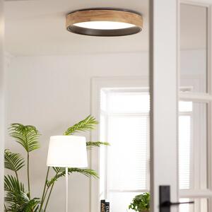 Plafon LED 31W Okrągły 60cm Naturalne Drewno 3 Barwy Świecenia CCT Abruzzo Vero Black