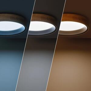 Plafon LED 21W Okrągły 48cm Naturalne Drewno 3 Barwy Świecenia CCT Abruzzo Vero Black