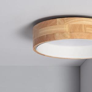 Plafon LED 16W Okrągły 40cm Naturalne Drewno 3 Barwy Świecenia CCT Abruzzo Vero