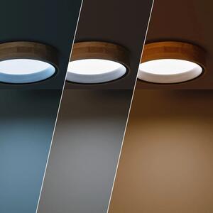 Plafon LED 16W Okrągły 38cm Naturalne Drewno 3 Barwy Świecenia CCT Abruzzo Vero