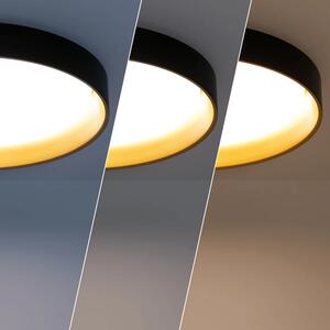 Plafon LED 31W Okrągły Czarno Złoty 50cm 3 Barwy Świecenia CCT Abruzzo Roma