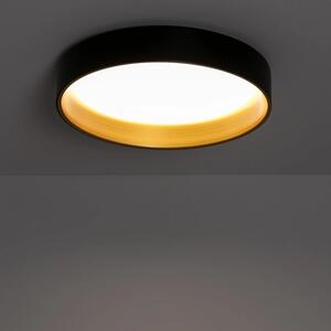 Plafon LED 21W Okrągły Czarno Złoty 45cm 3 Barwy Świecenia CCT Abruzzo Roma