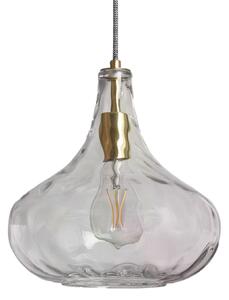 Pico Lampa Wisząca Szklana Złota z falowanym szkłem E27